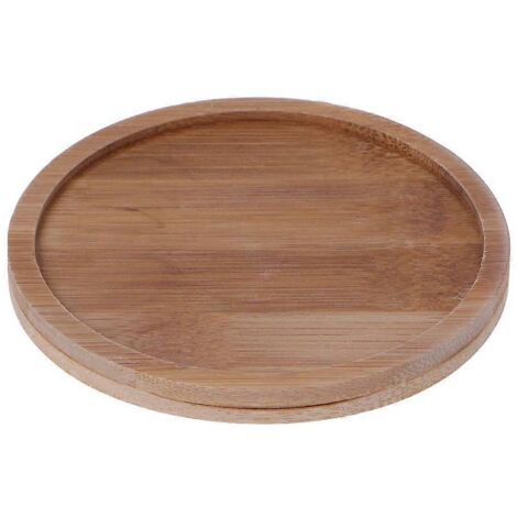Soucoupe ronde en bambou pour plantes, mini pot de fleurs, support pour plantes grasses