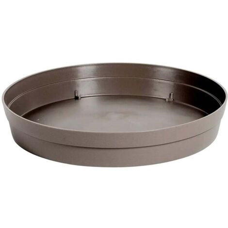 Soucoupe ronde Toscane - Ø18.5cm - Taupe - EDA Plastiques