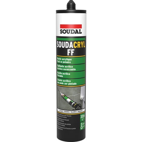 SILICONE SOUDAL ACRILICO / VERNICIABILE BIANCO PERLA 300 ml