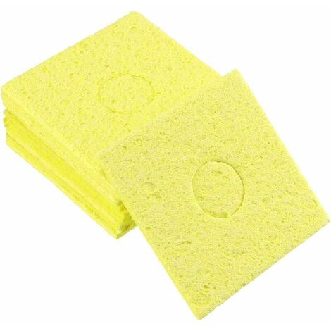 Soudage éponge 55x55x2.5mm pour Fer Pointes Nettoyeur, Carré Jaune 10pcs zhuoxuan