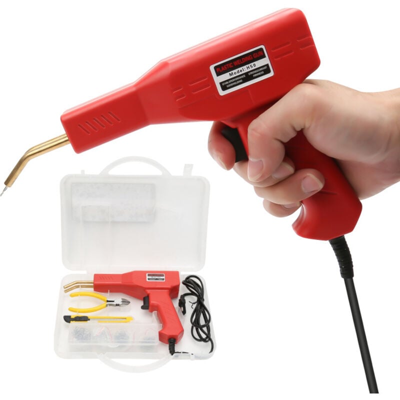 Swanew - Soudage Plastique Machine Soudure Plastique Kit pour Reparer Pare-Chocs Soudure Plastique, Agrafeuse a Chaud pour Reparer Plastique avec 400
