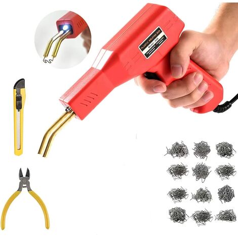 Soudage plastique Machine,Réparation de Pistolet de Soudeur, 800 PCS agrafeuse Chaud 50W, Kit de Réparation de Pare-chocs de Voiture,Soudure en plastique pour pare-chocsvoiture/car pièces