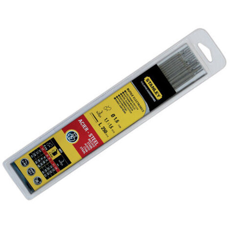 Soudage Stanley - électrodes Rutiles - D2.0x300 (25 Pcs Sous Blister)
