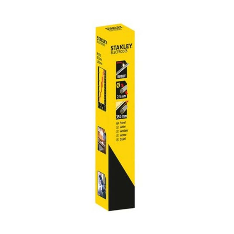 Stanley - Ensemble d'électrodes rutiles (50 x 2 mm, 50 x 2,5 mm, 30 x 3,25 mm), un excellent choix pour diverses positions de soudage, de haute