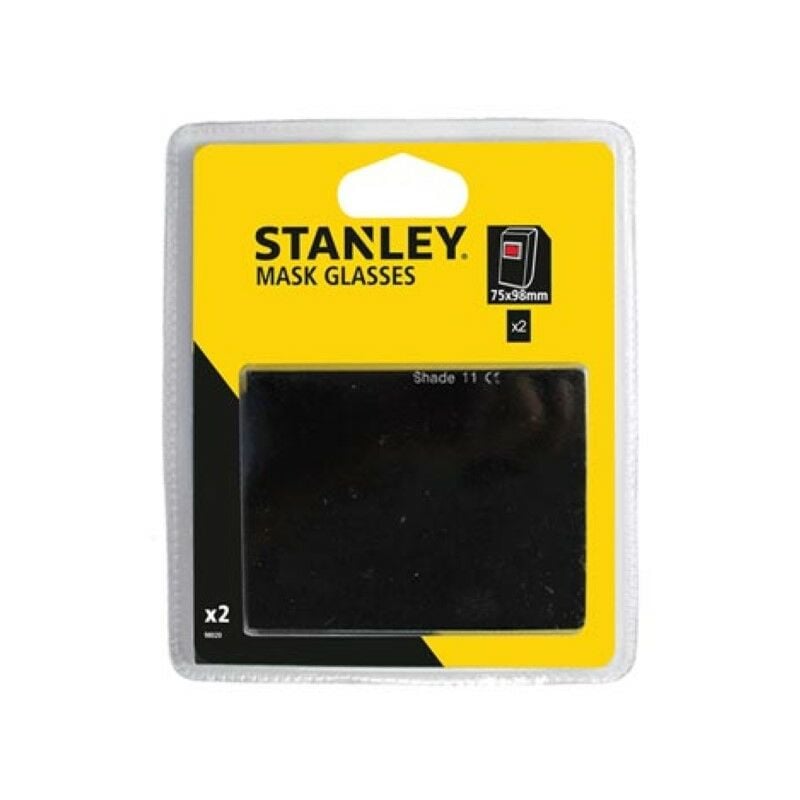 Set de verre de soudage sombre pour casque de soudage, 75x98 mm, 2 pièces - Stanley