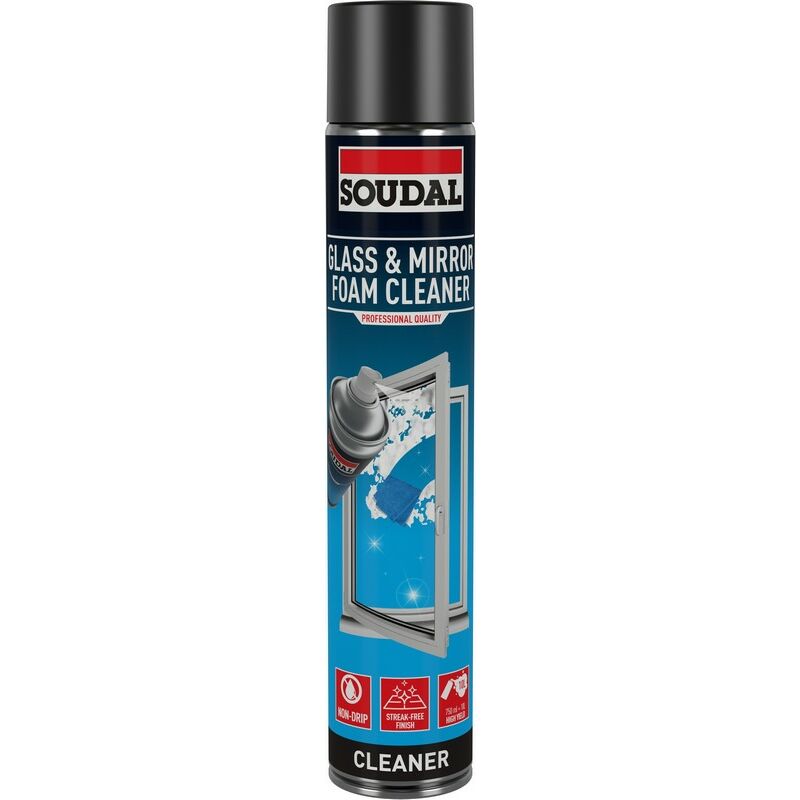 156176 Glass & Mirror Cleaner Spray 750ml Aerosol - Soudal