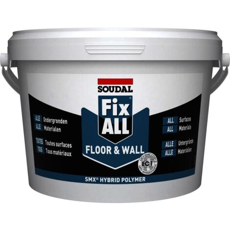 SOUDAL FIX ALL FLOOR & WALL COLLE HYBRIDE POLYMÈRE POUR SOLS ET MURS 4KG - 120137