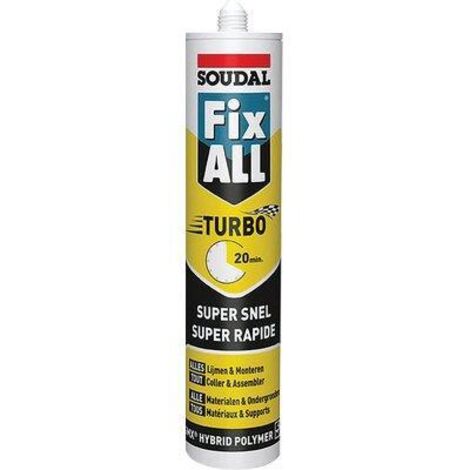 Soudal FIX ALL TURBO Adesivo sigillante super rapido resistente acqua bianco 290 ML