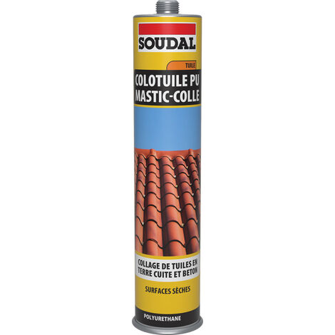 Soudal – Mastic-colle polyuréthane pour tuiles en terre cuite 300ml – Excellente adhérence sur supports variés – 106335