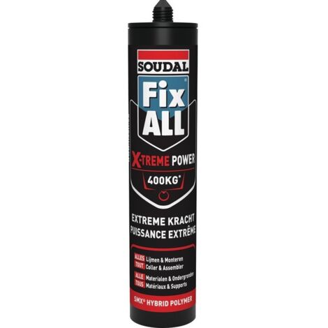 Soudal – Mastic de fixation blanc 290 ml – Adhérence exceptionnelle sur tous supports – Résistance UV et conditions climatiques – Application facile