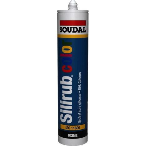 Soudal – Mastic silicone neutre RAL 7039 gris quartz 310 ml – Excellente adhérence sur bois, PVC, aluminium et verre – Insensible aux moisissures