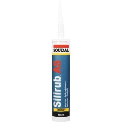 Soudal – Mastic silicone translucide 300 ml – Résistance à 120 °C – Application facile pour sanitaires et cuisines – Insensible aux moisissures