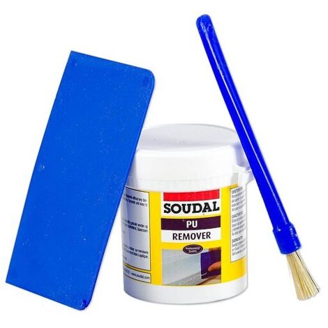 SOUDAL PU-Schaum-Entferner - Dose 100 ml mit Pinsel und Kunststoffspachtel - 115778