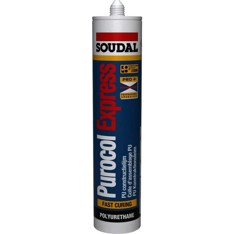 Soudal - purocol express D4 colle de construction pu 310 ml - 101127