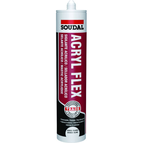 Soudal SIGILLANTE ACRILICO ELASTICO ''ACRYL FLEX'' ml. 300 - Bianco 12.00 pz