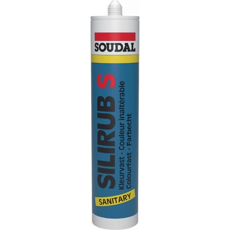 SOUDAL Sigillante  al silicone  sanitario Silirub  S trasparente  cartuccia da  300 ml  - 101671