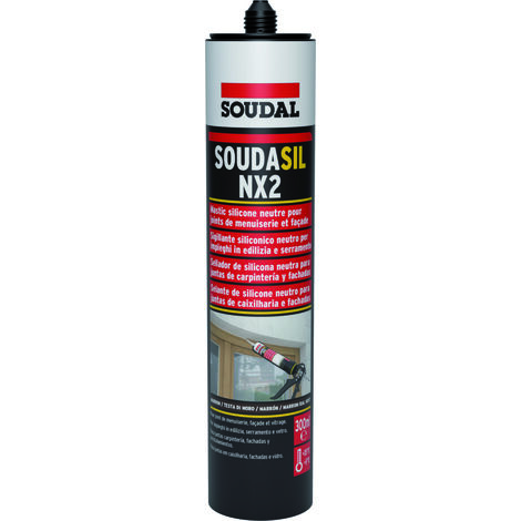 Soudal SILICONE NEUTRO PER EDILIZIA ''SOUDASIL NX2'' ml. 300 - Testa di Moro Ral 8017 12.00 pz