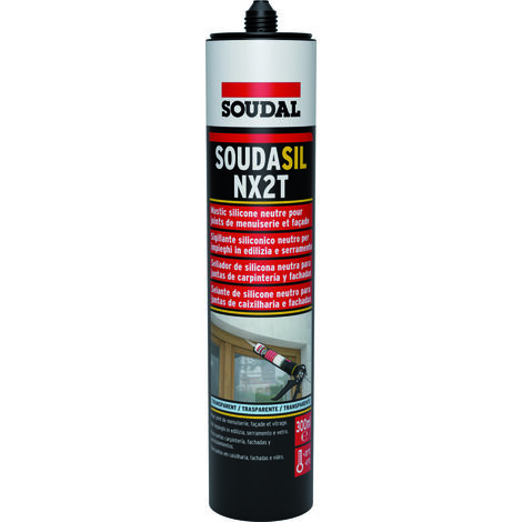 Soudal SILICONE NEUTRO PER EDILIZIA ''SOUDASIL NX2T'' ml. 300 - Trasparente 12.00 pz