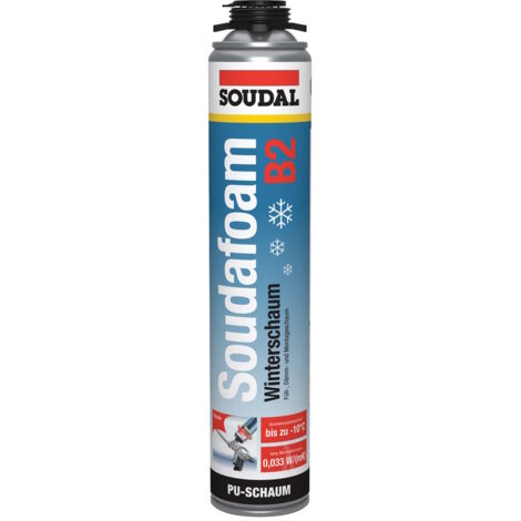 Soudal Soudafoam Gun B2 Winterschaum PU Schaum Montageschaum Bauschaum 750ml