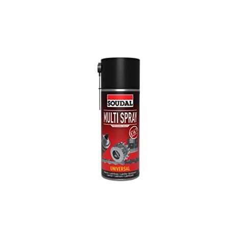 Soudal – Spray lubrifiant multiusages 400ml – 8 actions : anti-rouille, nettoyant, dégrippant – Pour machines et métaux sensibles