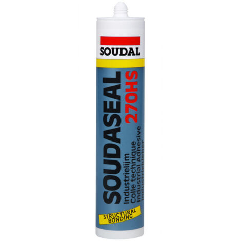 Soudaseal 270HS - Mastic colle polymère hybride EC 1 PLUS - Soudal - Cartouche de 290 ml Noir
