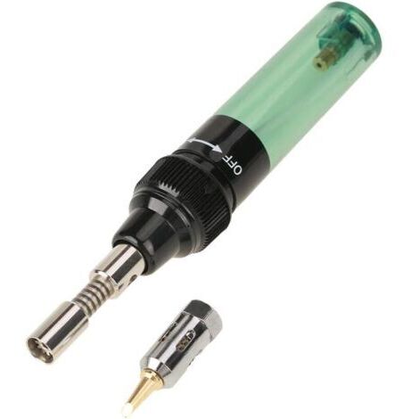 Souder au gaz sans fil butane chalumeau à gaz Souder le fer à souder pistolet stylo de soudage 1300(Vert)