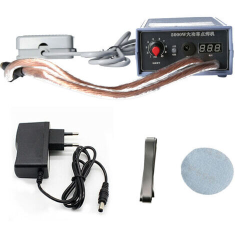 Soudeuse par points 5000W Machine de soudage par points portable haute puissance Portable 0-800A Soudeurs réglables en courant pour batterie 18650 Prise UE (prise UE)