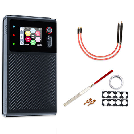 Soudeuse par points à batterie 1200 A, portable, à double impulsion, avec commande en mode intelligent/général, écran couleur 1,8 pouces et protections multiples