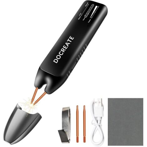 Soudeuse par points de batterie, Soudeuse par points portative 2 en 1 avec modes automatique et manuel, 11 vitesses réglables pour les batteries de bricolage