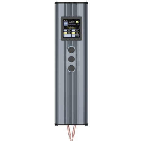 Soudeuse par points portable sur batterie, batterie lithium 2200 mAh, écran couleur TFT 1,33 pouce, 11 niveaux de réglage, soudage de bandes d'acier nickelées d'une épaisseur de 0,1 à 0,3 mm