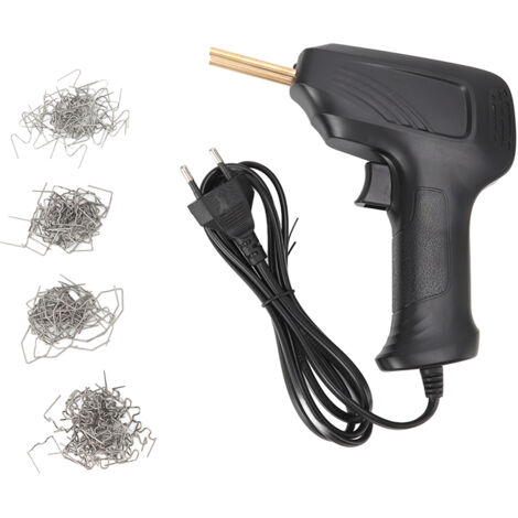Soudeuse Plastique Portable Machine à Souder Électrique Polyvalente avec 4 Embouts pour Réparation de Pare-chocs Fissurés Noir 220V EU