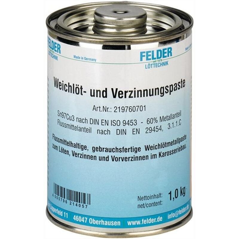Felder - Pâte à souder et à étamer fhb 230 - 250 °c - 219760701