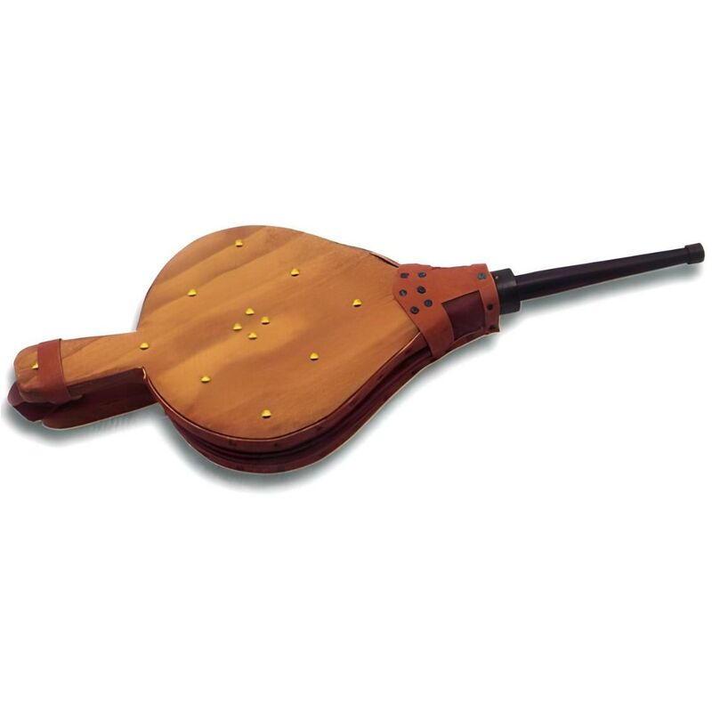 Visiodirect - Soufflet de Cheminée, Souffleur d'Air en Bois coloris effet bois - Hauteur 42,7 x Longueur 16,7 cm