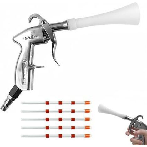 Soufflette Air Comprimé, 6-9,2 Bars Accessoire Compresseur à Air, Pistolet de Nettoyage Voiture, Livré Avec 5 Pièces Durites, Pistolet de Nettoyage à Air Comprimé, pour le Nettoyage des Voitures