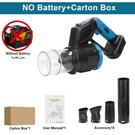 Souffleur 2 en 1 – 35 000 tr/min – Sans balais – Turbo ventilateur – Makita 18V – Sans batterie – Feuilles