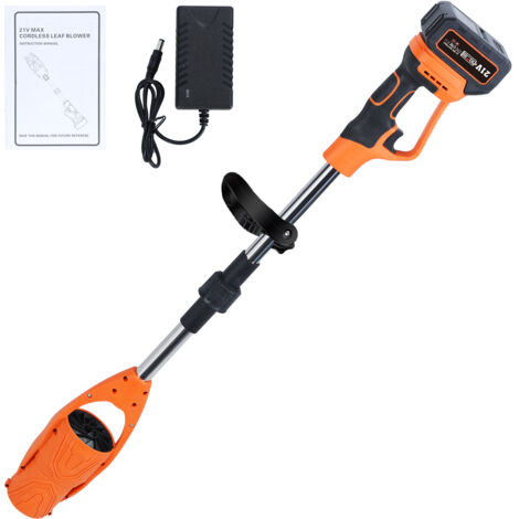 Souffleur à feuilles, sèche-cheveux à main sans fil, 400 W, 29 000 tr/min, 520 CFM, vitesse du vent réglable, batterie 3 000 mAh.