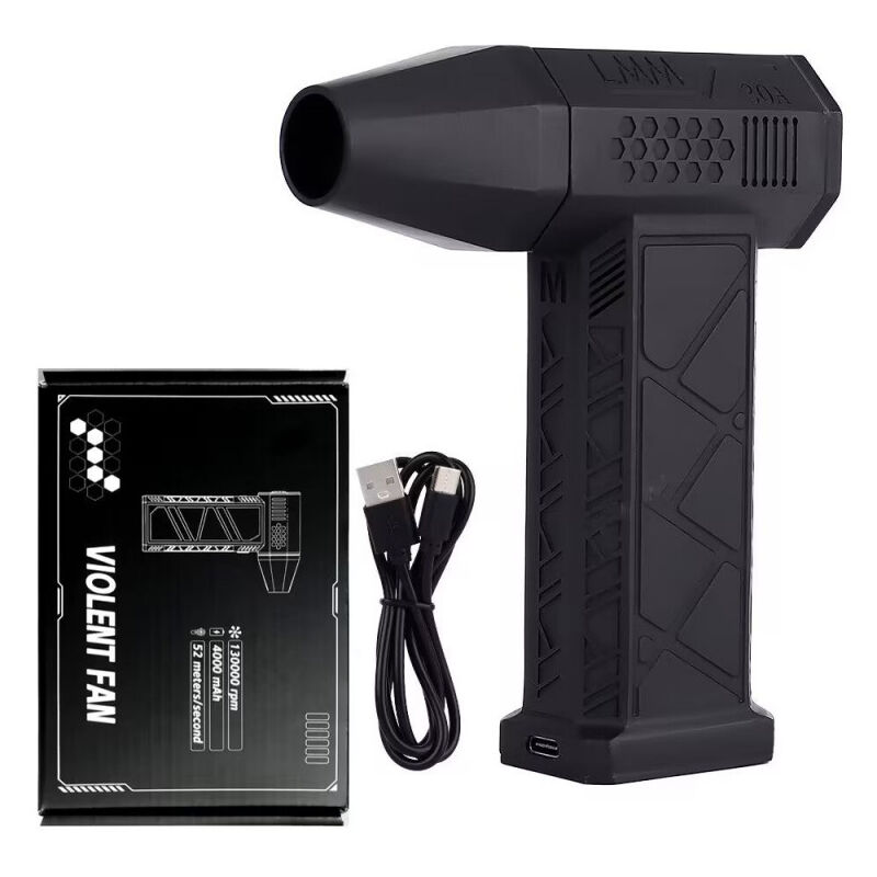 Souffleur Air Comprimé, 130000 TR/Min de Souffleur PC avec Batterie 8000mAh, 3 Vitesses Souffleur Voiture Dépoussiérants Puissants électrique, Bombe
