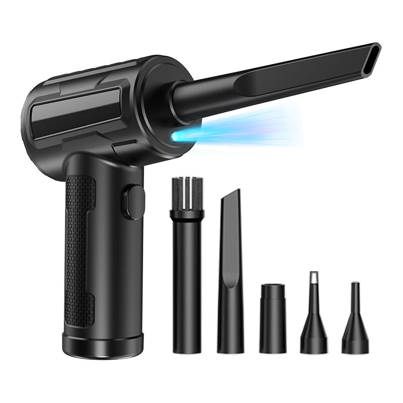 Souffleur Air Comprimé, 3 vitesses 110000 tr/min Dépoussiérant Puissants Électrique, Plumeau à air électrique avec Batterie 7600mAh, Bombe Air