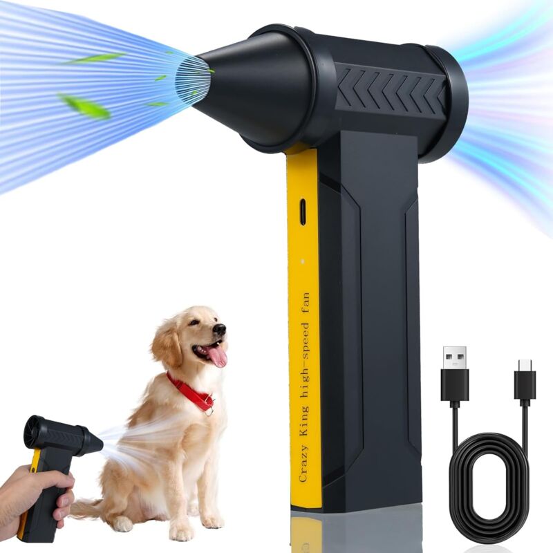 Souffleur Air Comprimé, Mini Souffleur Sans Fil Puissant à 3 Vitesses Réglables 160000 TR/Min, Souffleur PC pour Appareils Électroniques, Canapés,