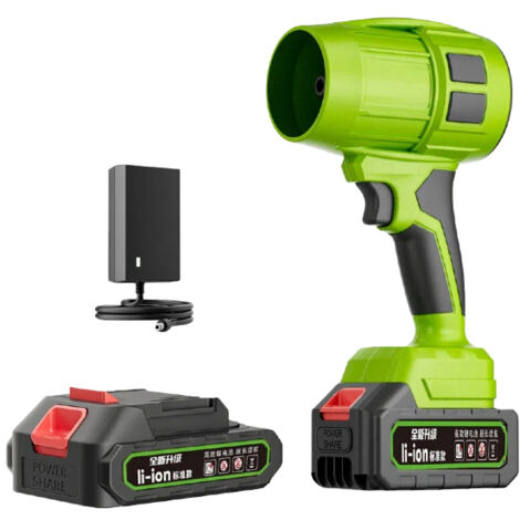 Souffleur Aspirateur à Batterie Sans Fil, Ultra Puissant 2.0, 6000mAhSouffleur de Feuilles Électrique, Comprend 1 Piles + Mallette (1 Pc + 1 Pc Batterie)