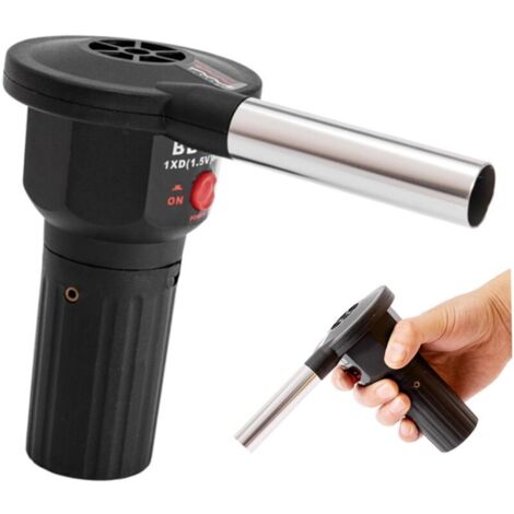 Souffleur d'air barbecue - 1 pc, Souffleur de feu portable à batterie, Outil pique-nique camping allumage charbon bois - Noir