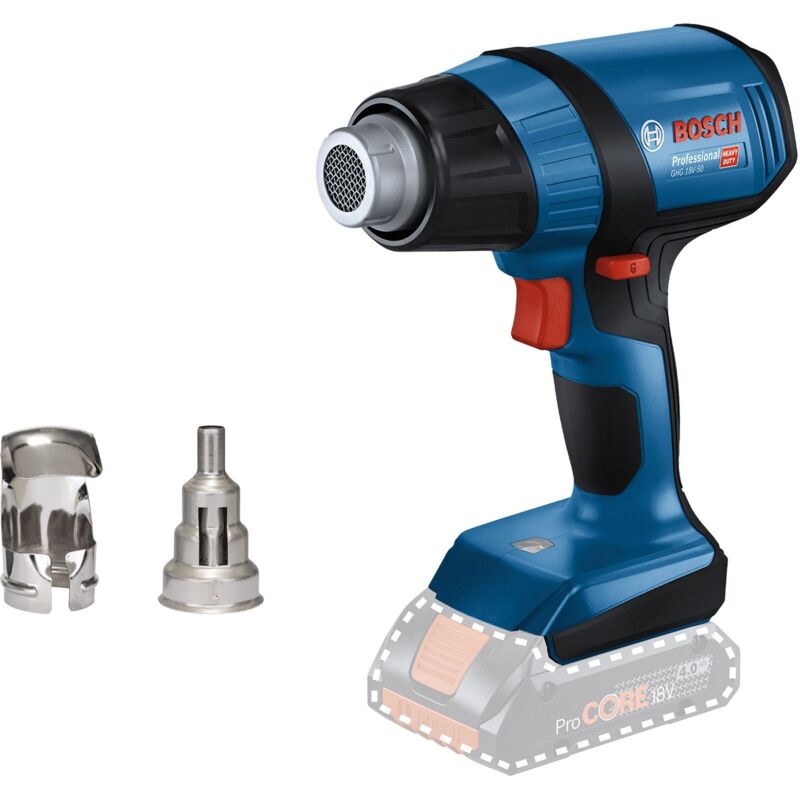 Bosch GHG 18V-50 Professional Pistolet à air chaud sans fil 18 V 300 C / 500 C ( 06012A6500 ) Solo - sans batterie, sans chargeur