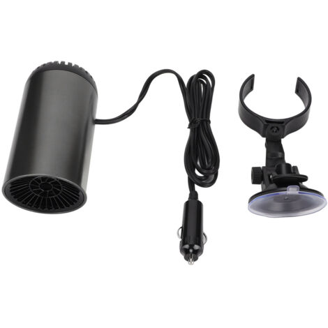 Souffleur d'air chaud pour voiture en forme de tasse Chauffage rapide Mini radiateur rotatif à 180° avec support pour voitures