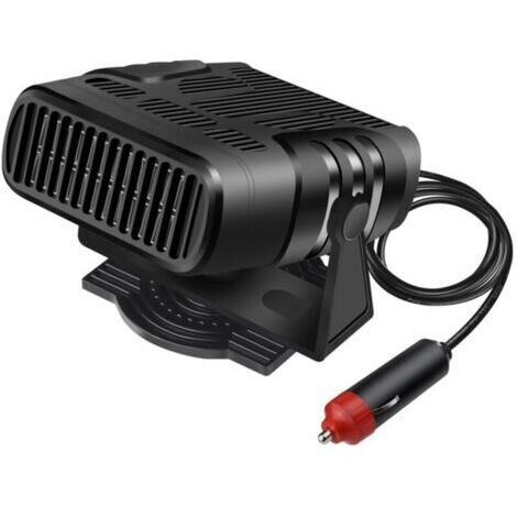 Souffleur d'air chaud pour voiture, purificateur de voiture, chauffage pour pare-brise avant, 200W 24V, chauffage universel à double usage, noir