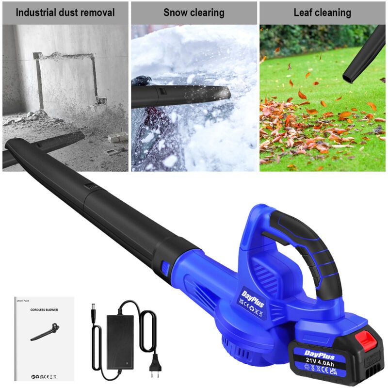 Souffleur d'air sans fil 21V jardin neige feuille poussière souffleur électrique & batterie