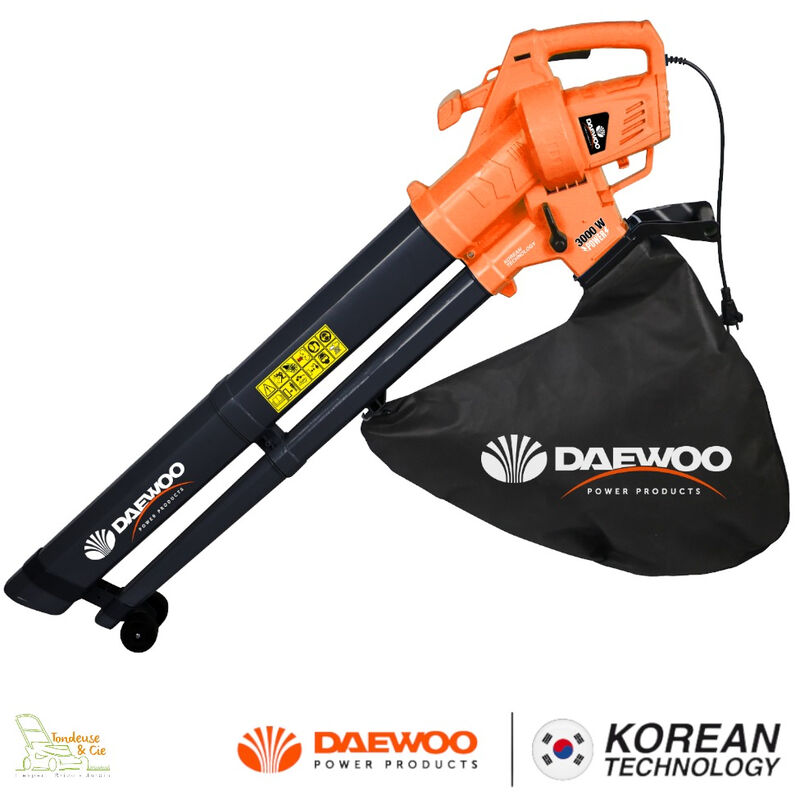 Daewoo - Souffleur de feuilles électrique 3 en 1 aspirateur et broyeur 3000W DAEBV3000