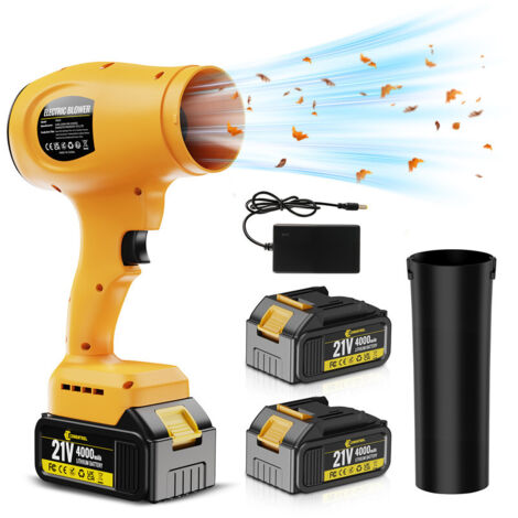 Souffleur de feuilles sans fil puissant 65 000 tr/min 800W - Vitesse d'air 350m/s - 2 batterie 4000Ah - compatible batterie Makita 18v - CONENTOOL