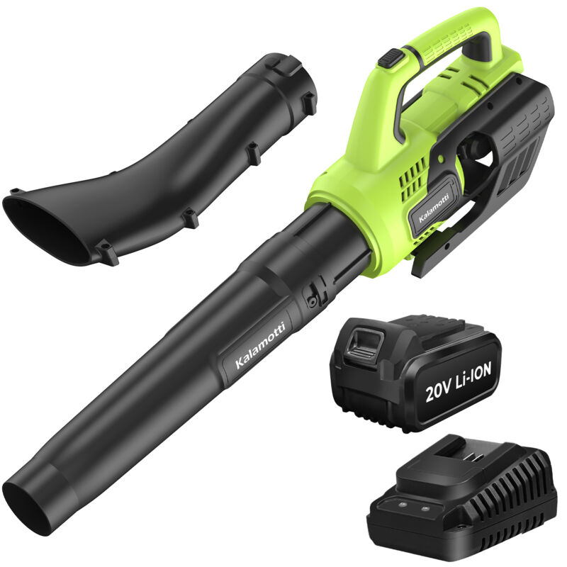 Wowttrelax - Souffleur de Feuilles, souffleur à Feuilles avec Batterie 4,0 Ah, 2 Modes de Vitesse pour l'entretien de la pelouse, Le soufflage de la
