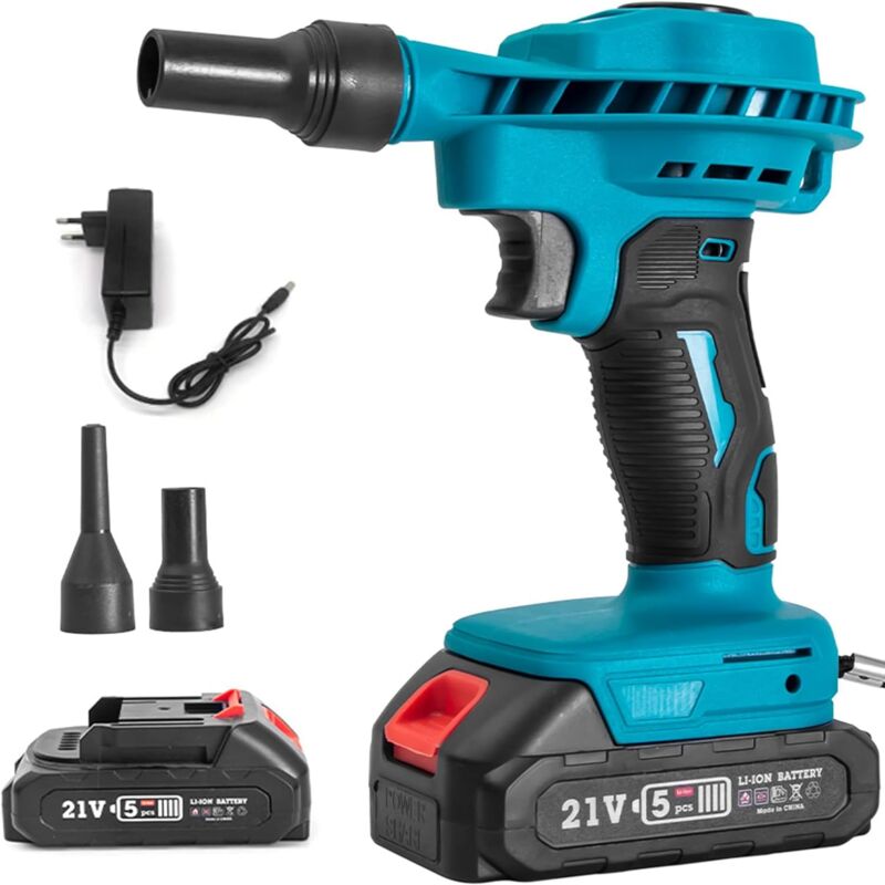 Souffleur électrique, Petit Ventilateur au Lithium 20 V, souffleur de poussière Domestique, Moteur brossé Haute Puissance, Ventilateur électrique,