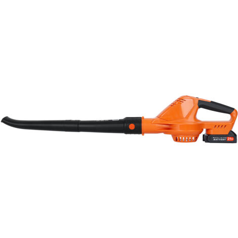 Souffleur Électrique sans fil - FIANAO - 2 x Batterie Li-Ion (24 V 1.5 Ah) - 20000r/min - 150MPH - 180CFM - 650W - orange